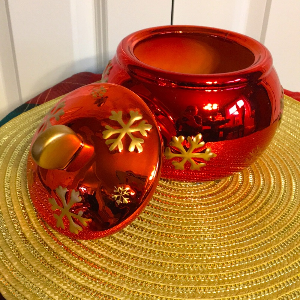 Decorative Red Christmas Jar